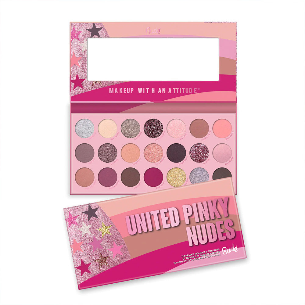Paleta de Sombras United Pinky Nudes - 21 Pressed Pigment & Shadows Palette