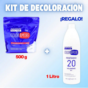 Kit Peróxido 20 Vol 1L + Polvo Decolorante 500g Kit Peróxido 20 Vol 1L + Polvo Decolorante 500g