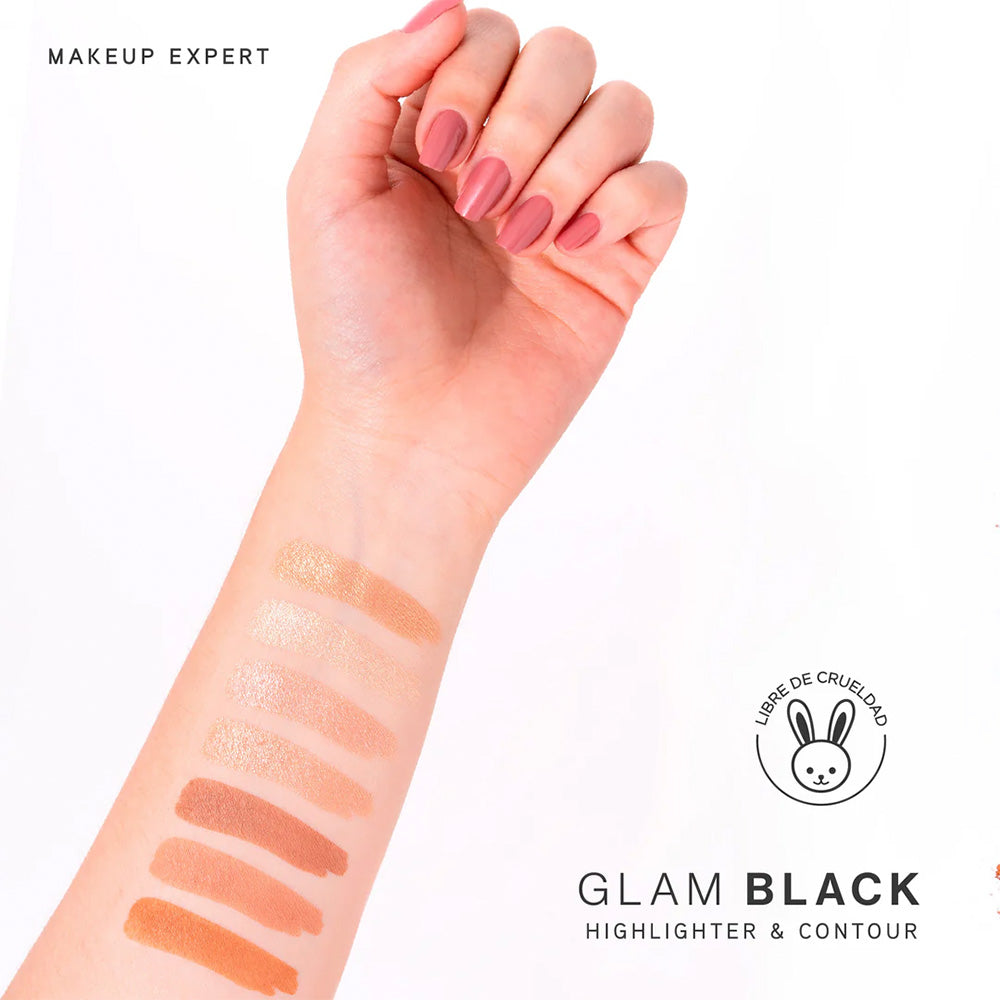 Paleta de Contornos e Iluminador Glam Black