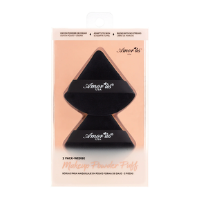 Borla Triangular Powder Puff con 2pzas