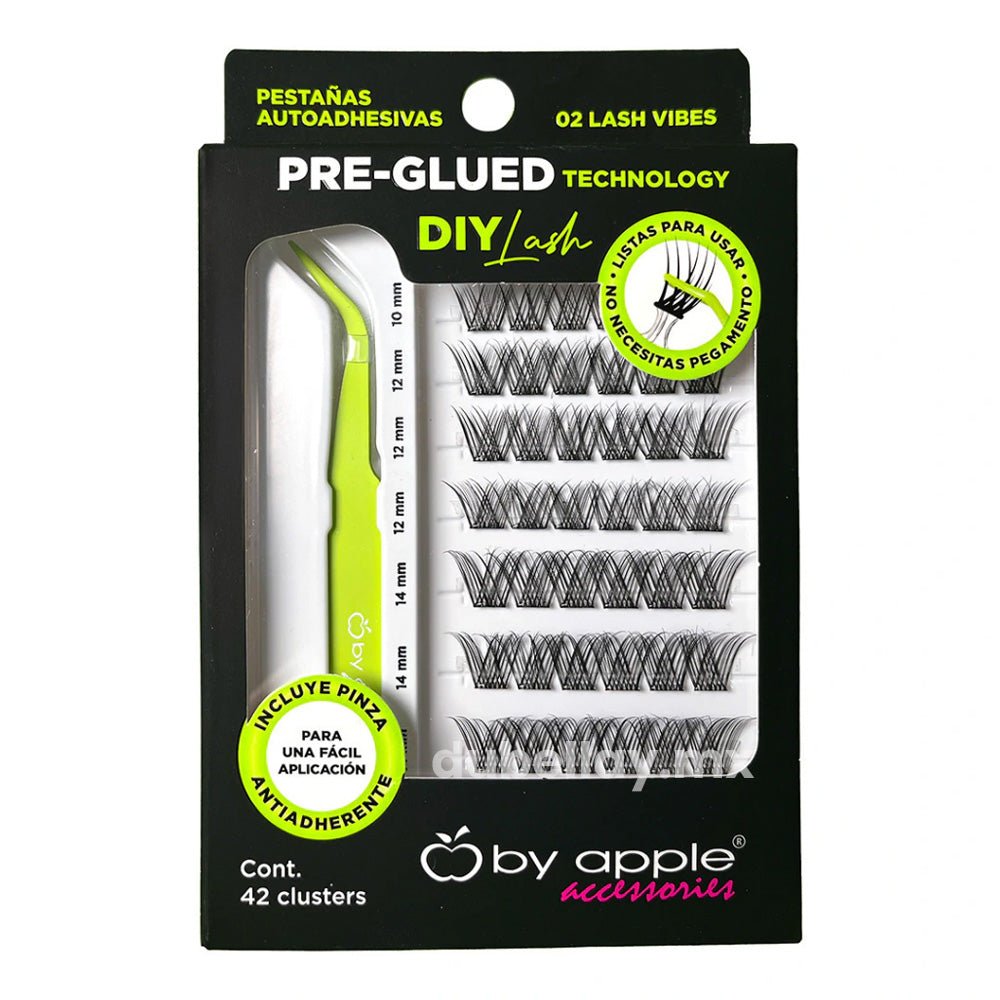 Kit Pestañas con Pinza Pre-Glued DIY Lash color_02 Lash Vibes