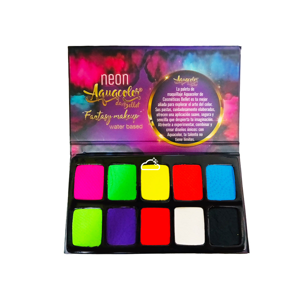 Paleta Aquacolor Mini Neón