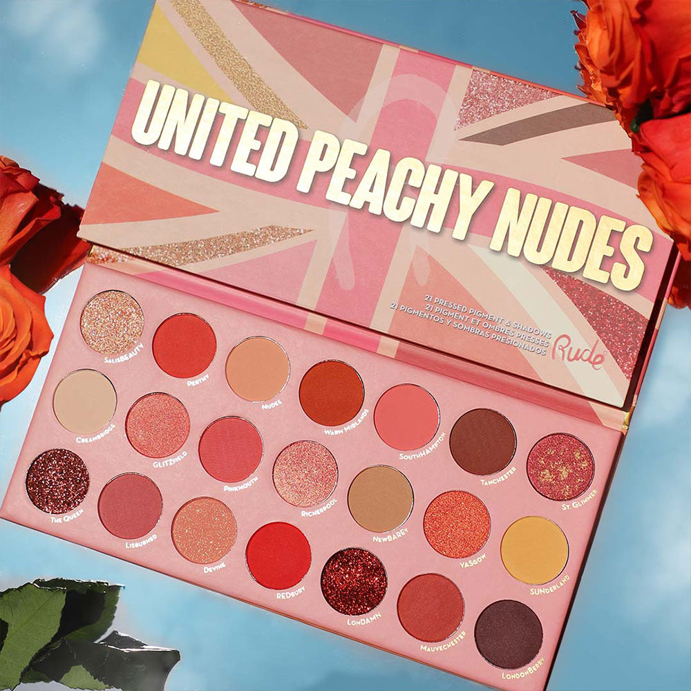 Paleta de Sombras United Peachy Nudes - 21 Pressed Pigment & Shadows Palette