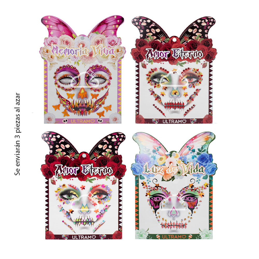 Paquete de Gemas Facial Glamurosa con 3pzas