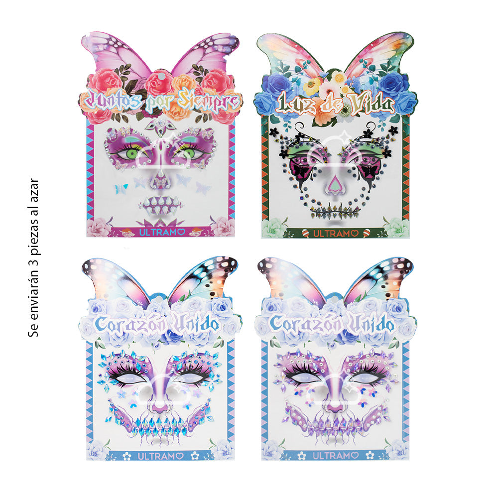 Paquete de Gemas Facial Glamurosa con 3pzas