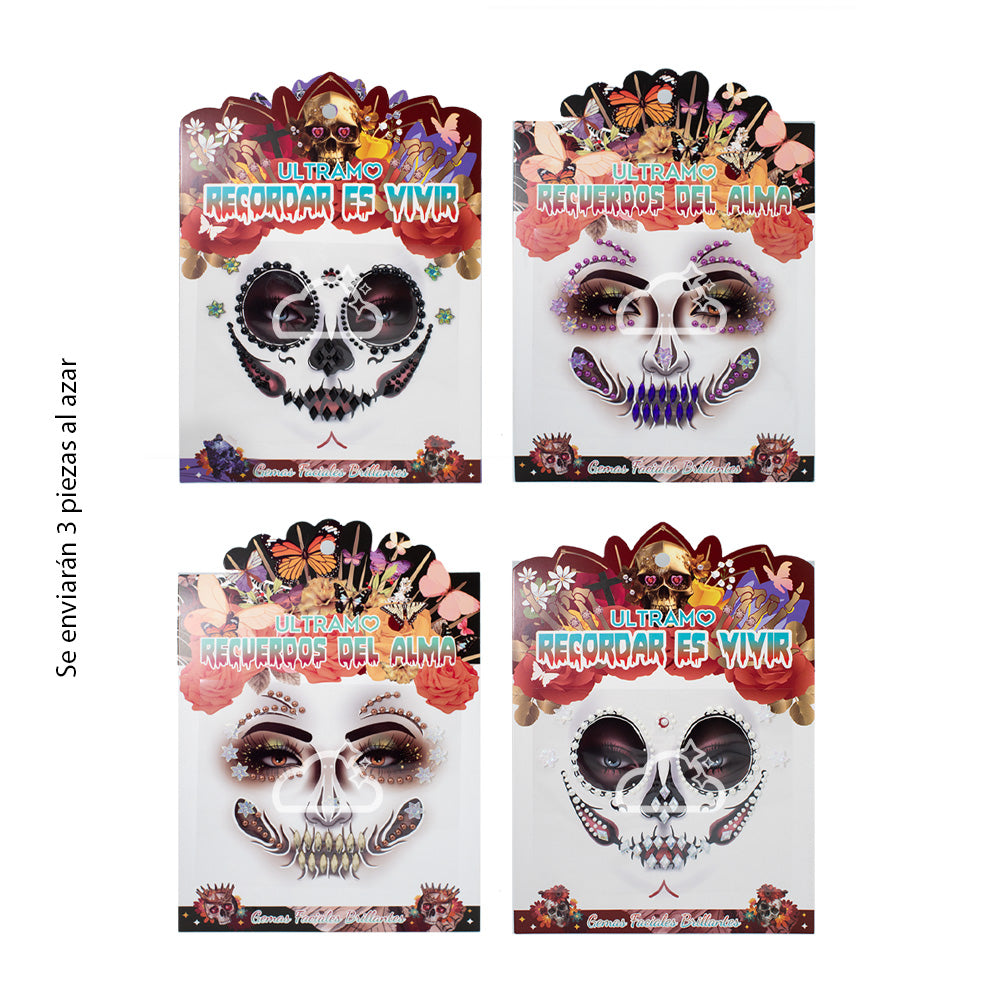 Paquete de Gemas Faciales Brillantes con 3pzas