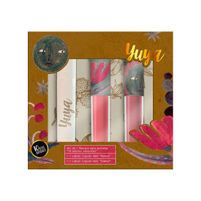 Kit Rímel 10 Aceites Negro + 2 Labiales Líquido Mate