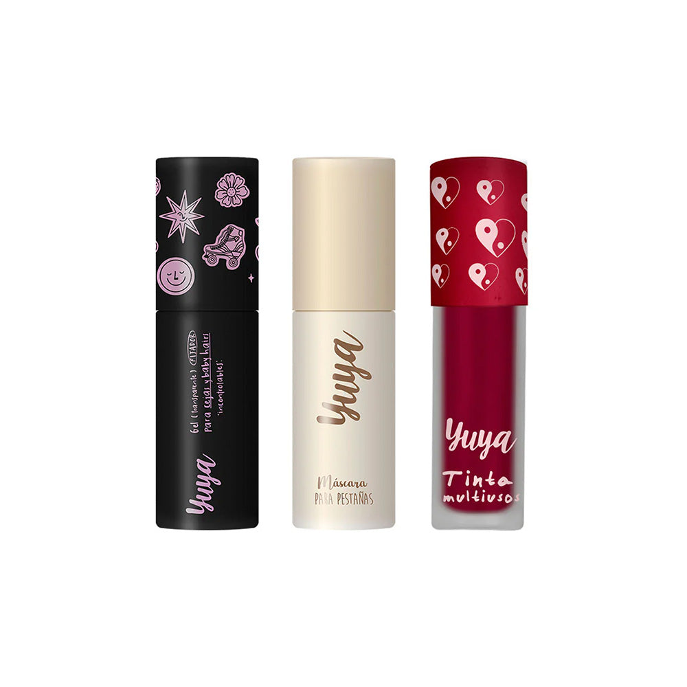 Kit Gel Fijador Para Cejas + Rímel + Tinta Multiusos Mini